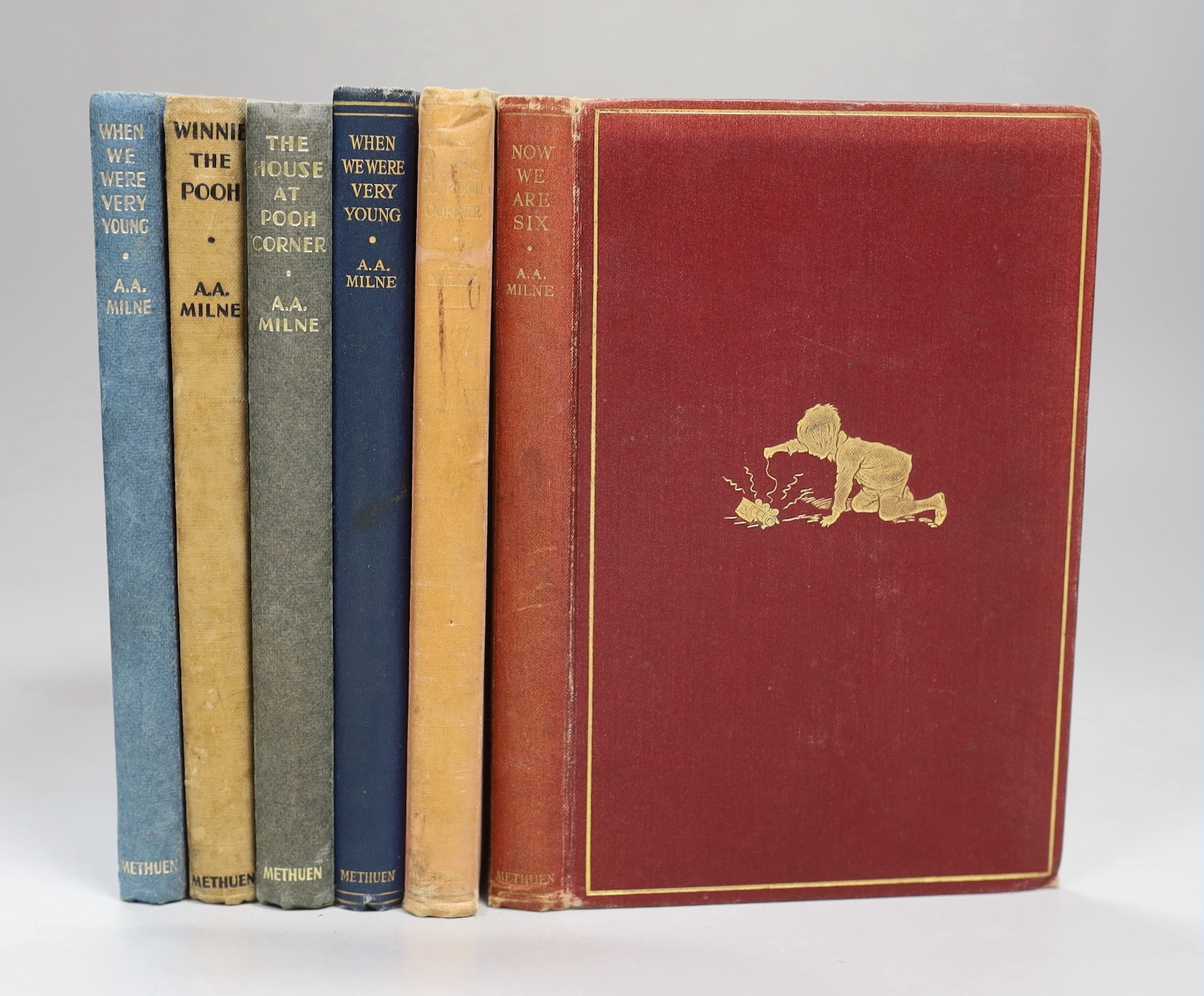 Milne AA, 6 vols Winnie Pooh, two 1st edition, and one 2nd edition